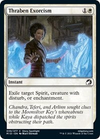 Magic: The Gathering Single - Innistrad: Midnight Hunt - Thraben Exorcism (Foil) - Common/039 Lightly Played