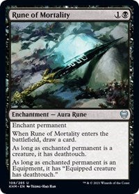 Magic: The Gathering Single - Kaldheim - Rune of Mortality - Uncommon/108 Lightly Played