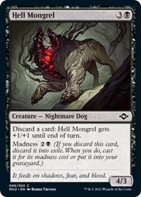 Magic: The Gathering Single - Modern Horizons 2 - Hell Mongrel (Foil) - Common/088 Lightly Played