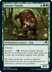 Magic: The Gathering Single - Kamigawa: Neon Dynasty - Greater Tanuki Common/189 Lightly Played