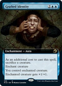 Magic: The Gathering - Innistrad: Midnight Hunt - Grafted Identity (Extended Art) Foil Rare/335 Lightly Played