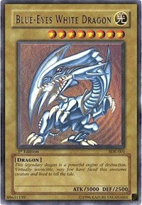 Yu-Gi-Oh! YuGiOh - Starter Deck: Kaiba - Blue-Eyes White Dragon Ultra Rare SDK/SDK-001 Damage (but playable)d