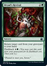 Magic: The Gathering Single - Innistrad: Midnight Hunt - Dryad's Revival - Uncommon/183 Lightly Played