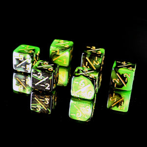 Negative 6 Piece Counter Set - Green Black for MTG