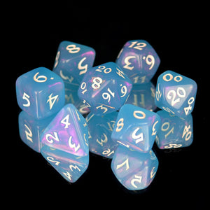 7 Piece RPG Set - Elessia Moonstone Rumara with White