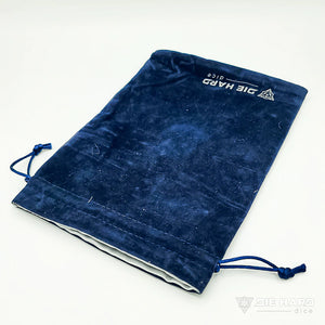 Satin Lined Velvet Bag - Large Navy (7.5" x 10")