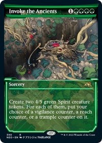 Magic: The Gathering Single - Kamigawa: Neon Dynasty - Invoke the Ancients (Showcase) Rare/390 Lightly Played
