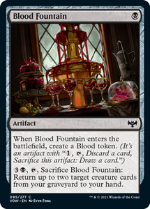 Magic: The Gathering - Innistrad: Crimson Vow - Blood Fountain FOIL Common/095 Lightly Played