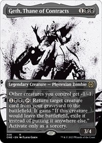Magic: The Gathering Single - Phyrexia: All Will Be One - Geth, Thane of Contracts (Showcase) - FOIL Rare/306 Lightly Played