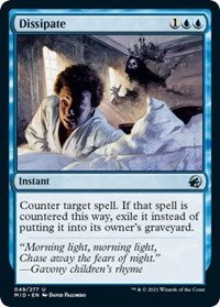 Magic: The Gathering Single - Innistrad: Midnight Hunt - Dissipate - Uncommon/049 Lightly Played