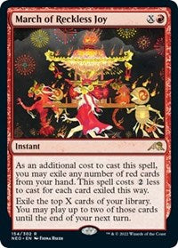 Magic: The Gathering Single - Kamigawa: Neon Dynasty - March of Reckless Joy Rare/154 Lightly Played