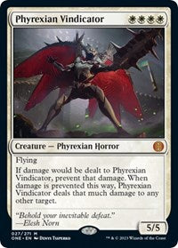 Magic: The Gathering Single - Phyrexia: All Will Be One - Phyrexian Vindicator (Foil) - Mythic/027 Lightly Played