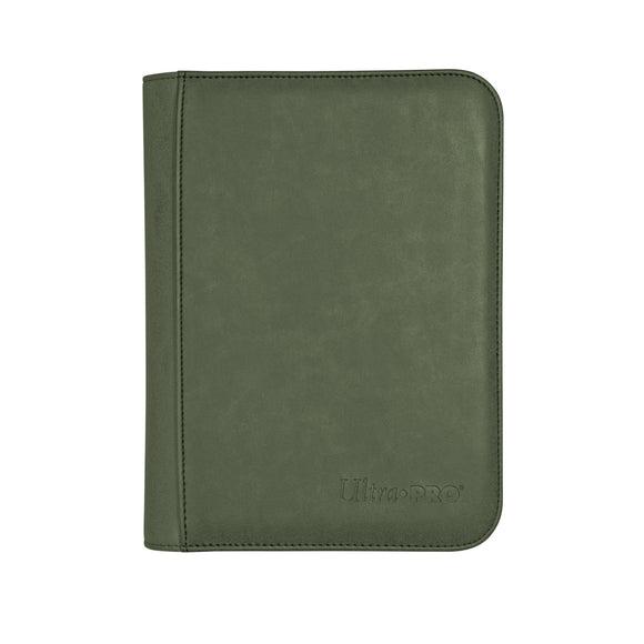 Pro-Binder: Premium Zippered 4-Pocket Suede - Emerald