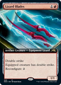 Magic: The Gathering Single - Kamigawa: Neon Dynasty - Lizard Blades (Extended Art) Rare/468 Lightly Played