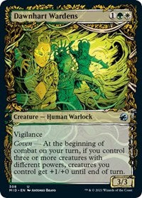 Magic: The Gathering Single - Innistrad: Midnight Hunt - Dawnhart Wardens (Showcase) (Foil) - Uncommon/308 Lightly Played