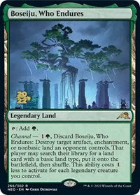 Magic: The Gathering Single - Kamigawa: Neon Dynasty - Prerelease Cards - Boseiju, Who Endures FOIL Rare/266 Lightly Played