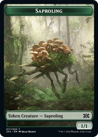 Magic: The Gathering Single - Double Masters 2022 - Saproling // Eldrazi Scion Double-sided Token - FOIL Token/017 Lightly Played