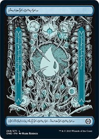 Magic: The Gathering Single - Phyrexia: All Will Be One - Island (268) - Full Art - FOIL Rare/268 Lightly Played