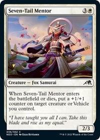 Magic: The Gathering Single - Kamigawa: Neon Dynasty - Seven-Tail Mentor Common/036 Lightly Played