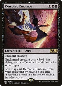 Magic: The Gathering Single - Core Set 2021 - Demonic Embrace - Rare/095 Lightly Played