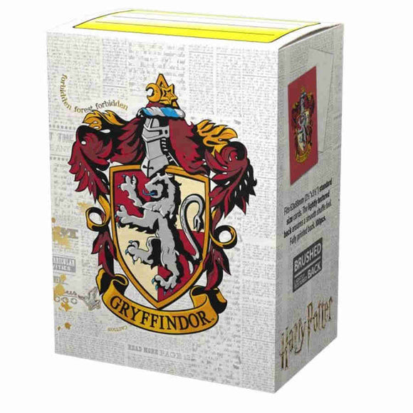 DRAGON SHIELD SLEEVES: BRUSHED ART: HP GRYFFINDOR (BOX OF 100)