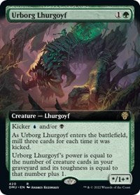 Magic: The Gathering Single - Dominaria United - Urborg Lhurgoyf (Extended Art) - FOIL Rare/420 Lightly Played