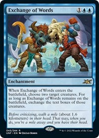 Magic: The Gathering - Unfinity - Exchange of Words (Foil) - Rare/045 Lightly Played