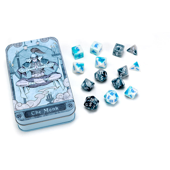 RPG Class Dice: Monk Set Tin (14 Dice)