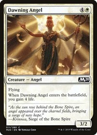 Magic: The Gathering Single - Core Set 2020 - Dawning Angel - Common/011 Lightly Played