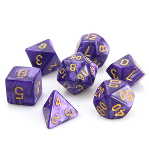 RPG Set - Purple Swirl with Gold