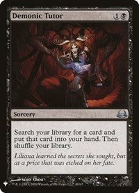Magic: The Gathering Single - The List - Duel Decks Anthology: Divine vs. Demonic - Demonic Tutor (DVD) - Uncommon/049 Lightly Played