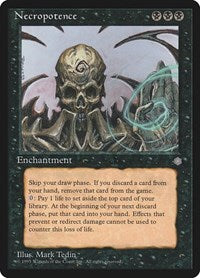 Magic: The Gathering Single - Ice Age - Necropotence Rare/042 Moderately Played