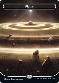 Magic: The Gathering - Unfinity - Plains (491) (Borderless) (Galaxy Foil) - Land/491 Lightly Played