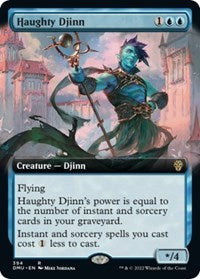 Magic: The Gathering Single - Dominaria United - Haughty Djinn (Extended Art) - Rare/394 Lightly Played