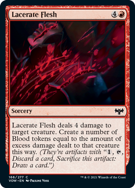 Magic: The Gathering - Innistrad: Crimson Vow - Lacerate Flesh FOIL Common/166 Lightly Played