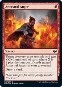 Magic: The Gathering - Innistrad: Crimson Vow - Ancestral Anger Common/142 Lightly Played