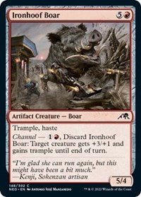 Magic: The Gathering Single - Kamigawa: Neon Dynasty - Ironhoof Boar Common/148 Lightly Played