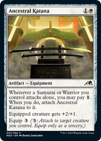 Magic: The Gathering Single - Kamigawa: Neon Dynasty -  Ancestral Katana Common/001 Lightly Played