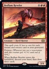 Magic: The Gathering Single - Double Masters 2022 - Bedlam Reveler - FOIL Rare/104 Lightly Played