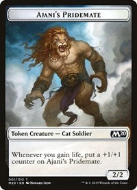 Magic: The Gathering Single - Core Set 2020 - Ajani's Pridemate Token/001 Lightly Played