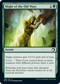 Magic: The Gathering Single - Innistrad: Midnight Hunt - Might of the Old Ways (Foil) - Common/189 Lightly Played