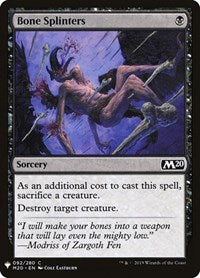 Magic: The Gathering - The List - Core Set 2020 - Bone Splinters - Common/092 Lightly Played