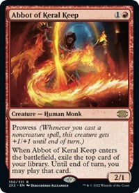 Magic: The Gathering Single - Double Masters 2022 - Abbot of Keral Keep - FOIL Rare/166 Lightly Played
