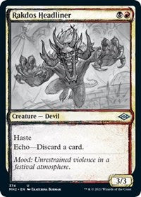 Magic: The Gathering - Modern Horizons 2 - Rakdos Headliner (Showcase) Foil Uncommon/374 Lightly Played