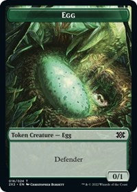 Magic: The Gathering Single - Double Masters 2022 - Egg // Aven Initiate Double-sided Token - Token/016 Lightly Played