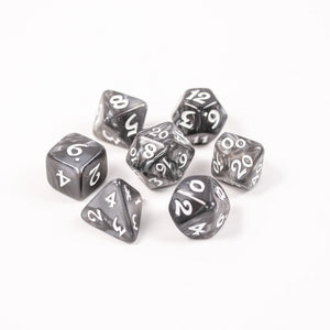 7 Piece RPG Set - Elessia Essentials - Gray with White