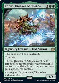 Magic: The Gathering Single - Phyrexia: All Will Be One - Thrun, Breaker of Silence - FOIL Rare/186 Lightly Played