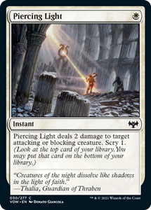 Magic: The Gathering - Innistrad: Crimson Vow - Piercing Light Common/030 Lightly Played