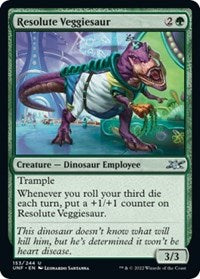 Magic: The Gathering - Unfinity - Resolute Veggiesaur - Uncommon/153 Lightly Played