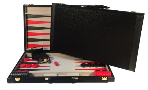 Black Suede Backgammon Set – 21 in.